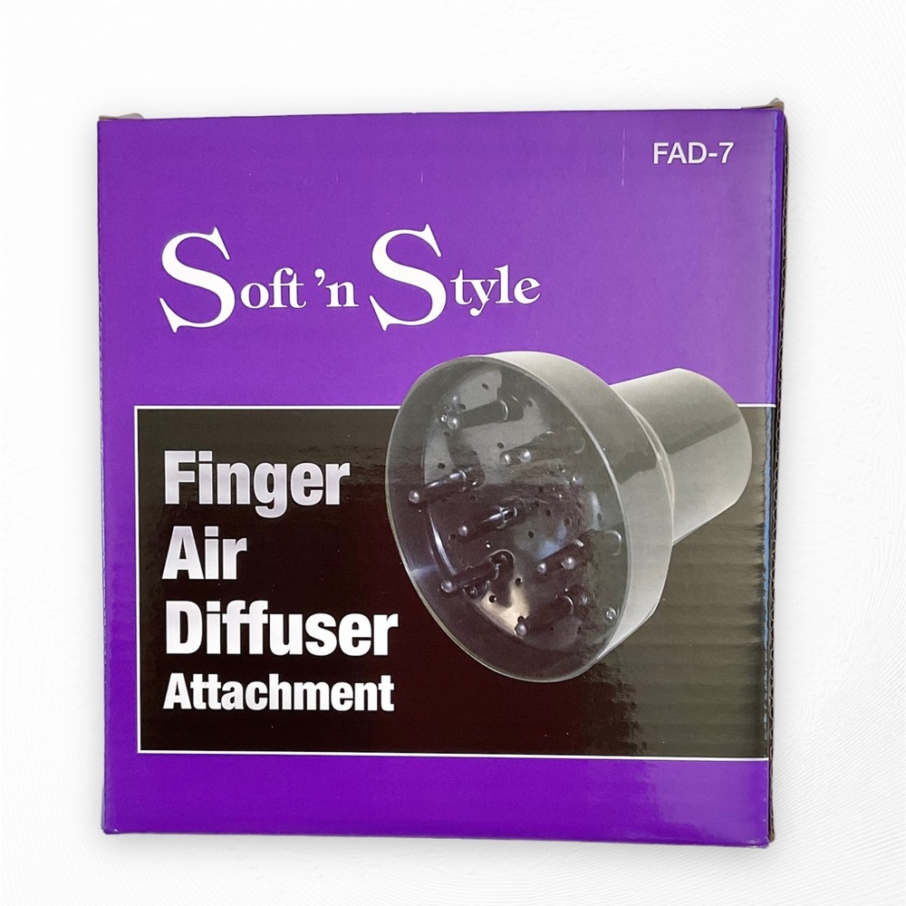 SOFT’N STYLE SALON FINGER AIR DIFFUSER HAIR BLOW DRYER CURL ATTACHMENT FAD-7